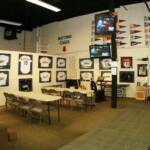 Hall of Fame Room showing jerseys from Hardtke Alumni.